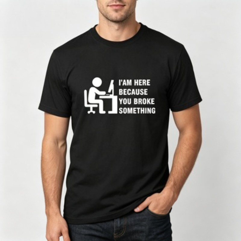 Tech Office Worker - Camiseta de algodón suave para hombre,