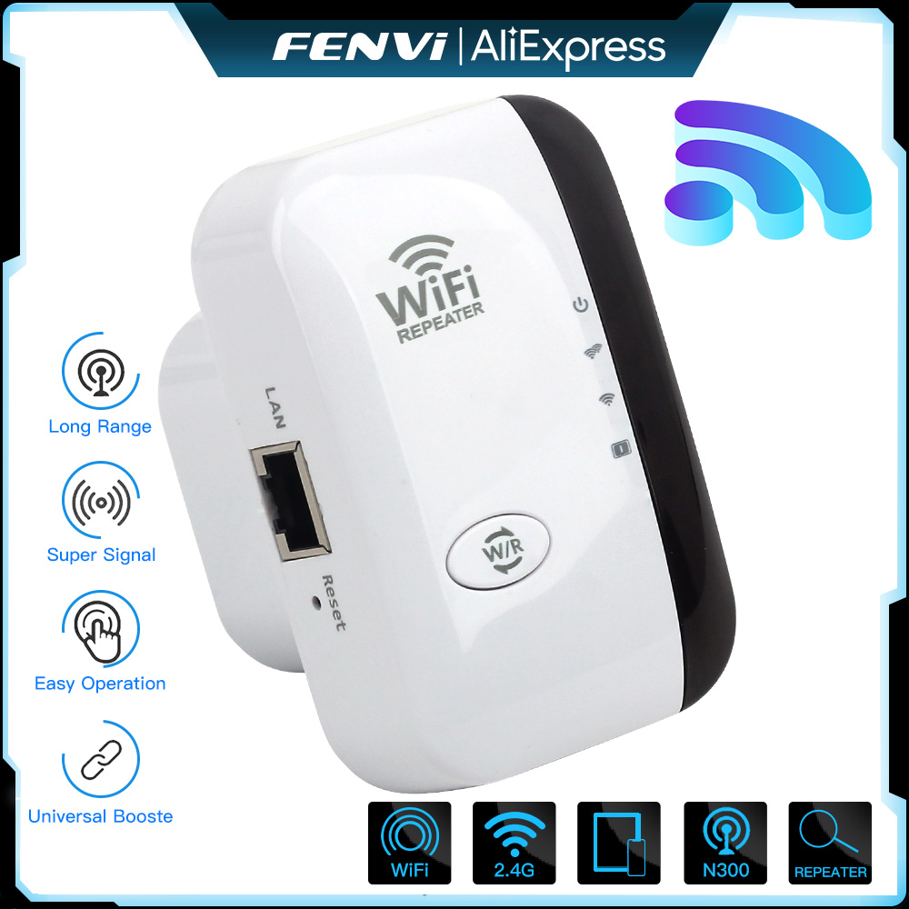 Wifi Range Extender - Repetidor WiFi inalámbrico FENVI 300Mbps 2,4