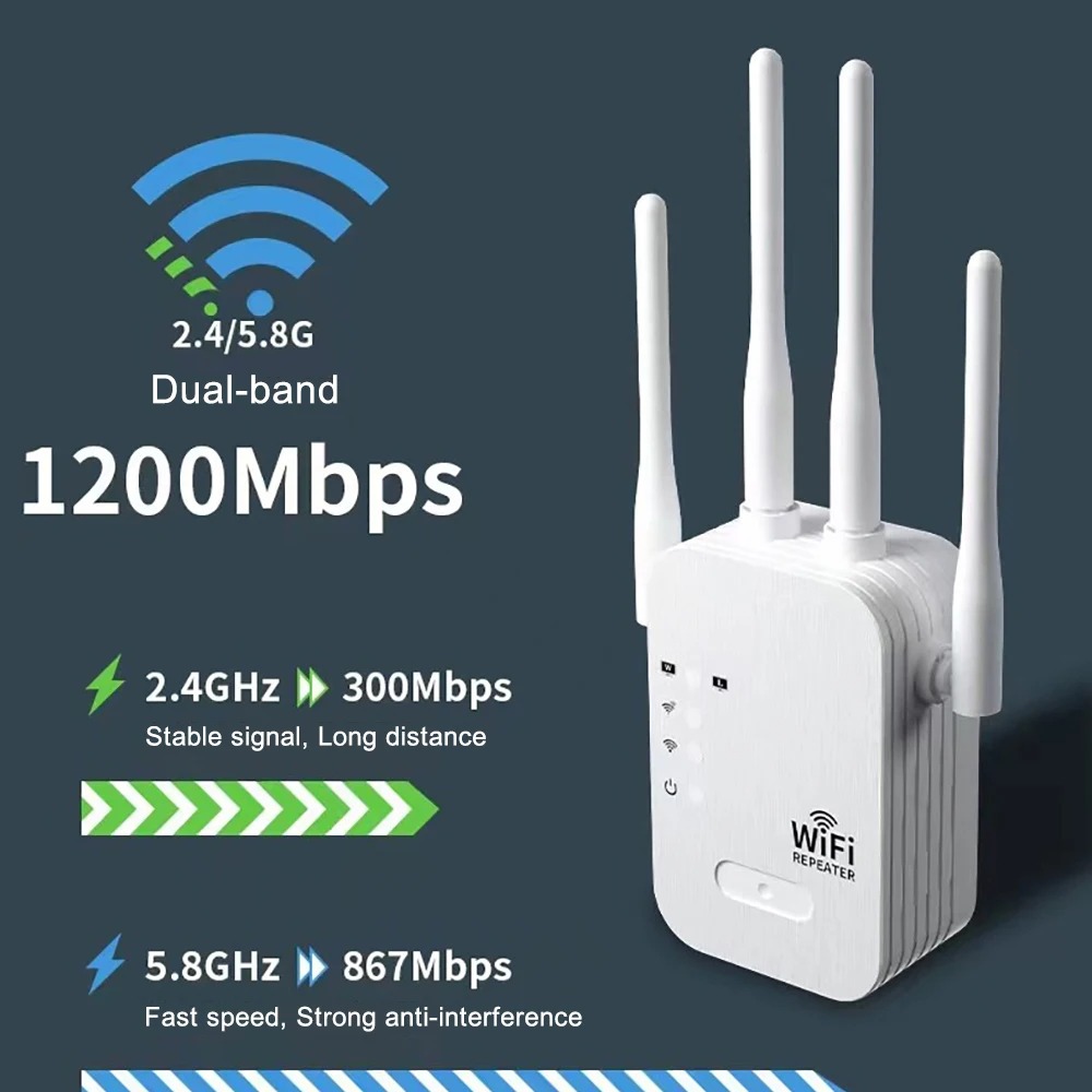 Repetidor WiFi de 1200Mbps, Ex - Wifi Range Extender reseña y precio