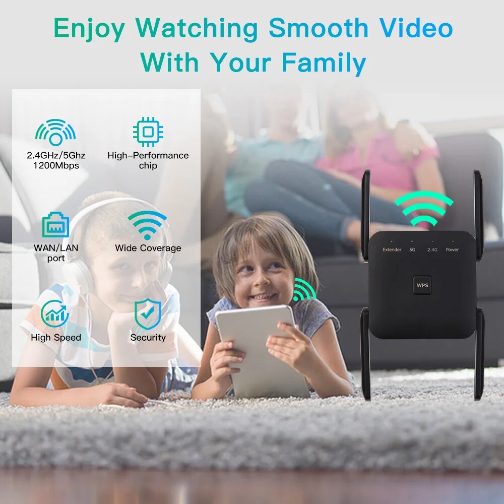 Repetidor WiFi 1200Mbps 2,4 GH - Wifi Range Extender reseña y precio